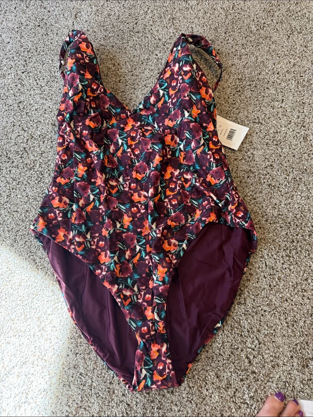 NWT Andie X Lands’ End Tugless Elwood – Eco Nylon-Multi Floral-Classic, XL